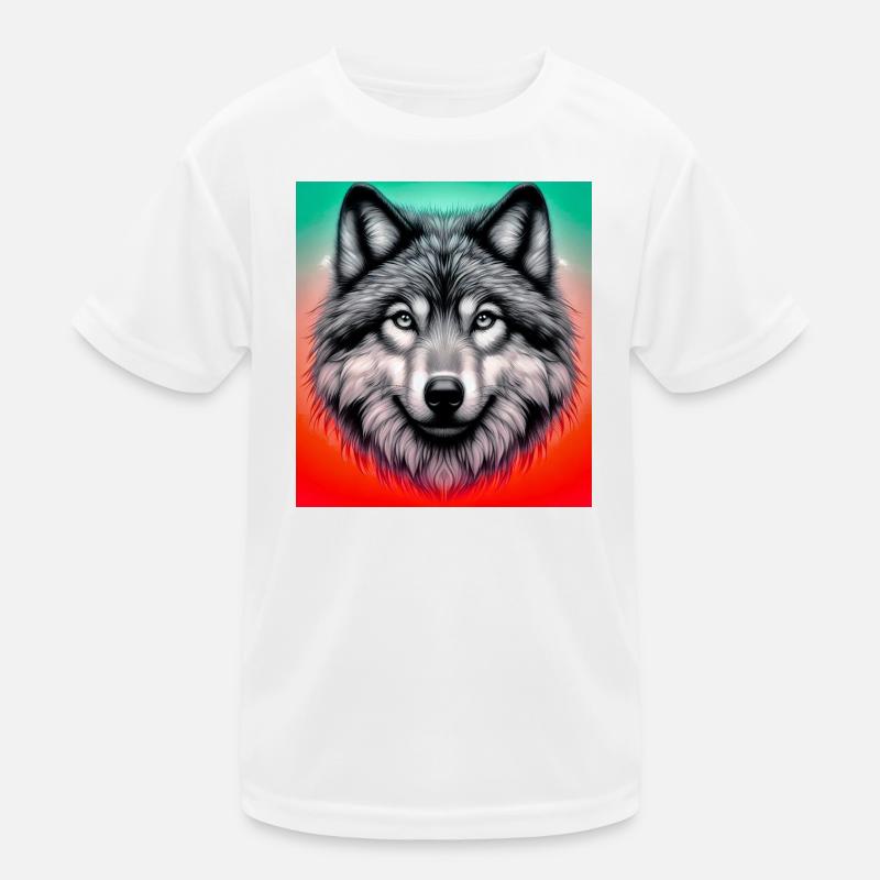Wolf - Kids Functional T-Shirt - white