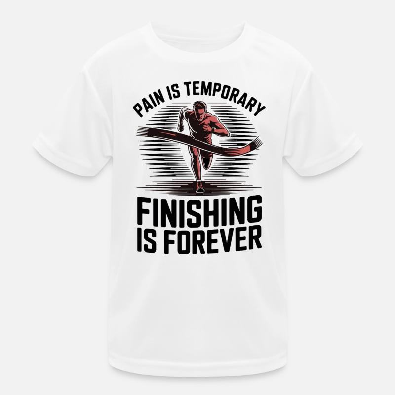 Finish Line Motivation Läufer Kinder Funktions-T-Shirt