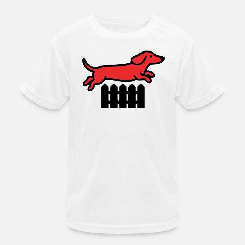 Agilité au saut de clôture teckel T-shirt sport Enfant