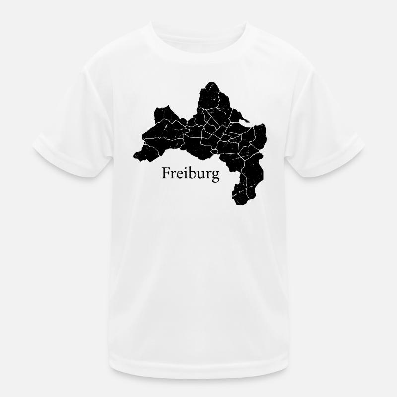 Freiburg Map Kinder Funktions-T-Shirt