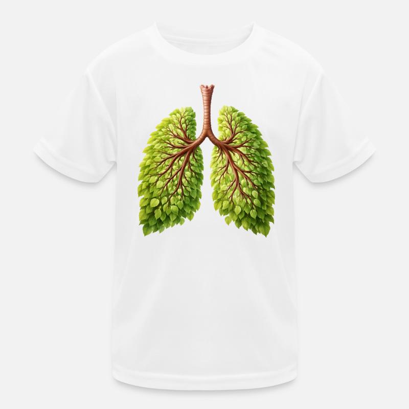 Lung Nature Tree Design Kids Functional T-Shirt