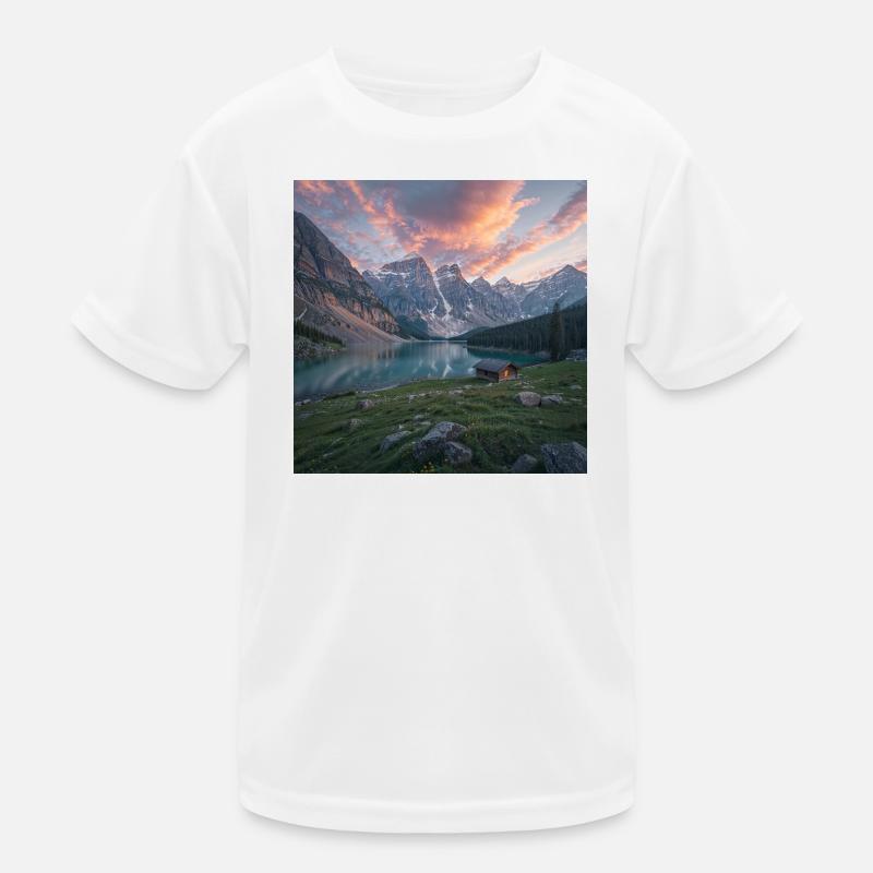 Alpenrefugium am Bergsee Kinder Funktions-T-Shirt