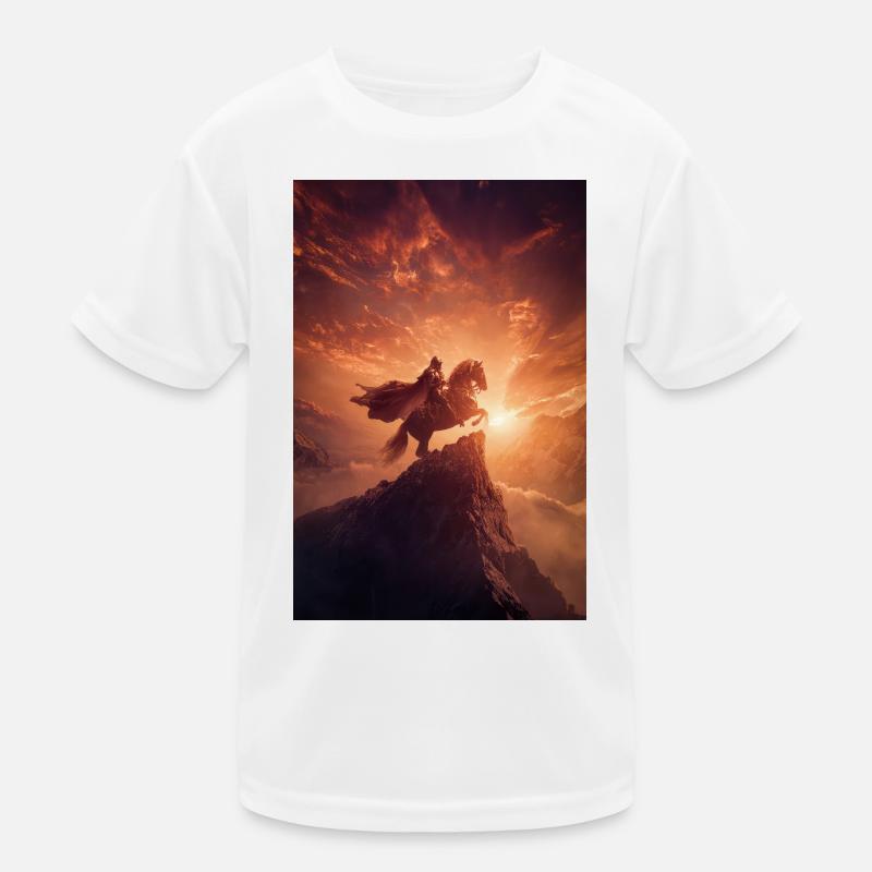 Dawn Rider auf dem Grat Kinder Funktions-T-Shirt