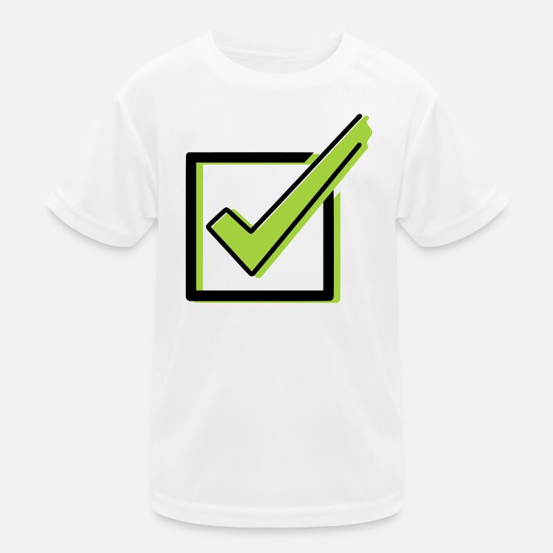 Häkchen Checkliste Box Comic Kinder Funktions-T-Shirt