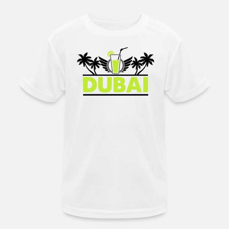 Dubai Limette Drink Neon Logo Kinder Funktions-T-Shirt
