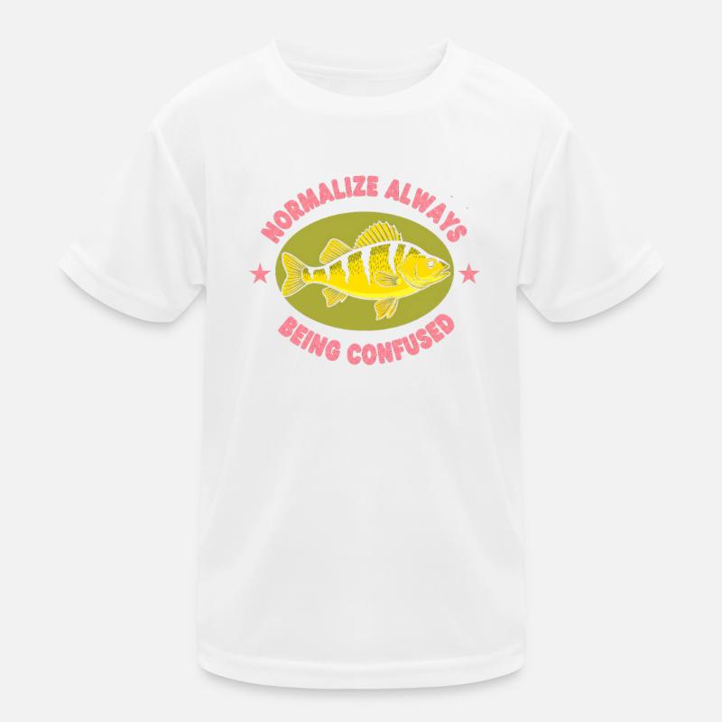 Normalize: Always Confused Fish Kids Functional T-Shirt