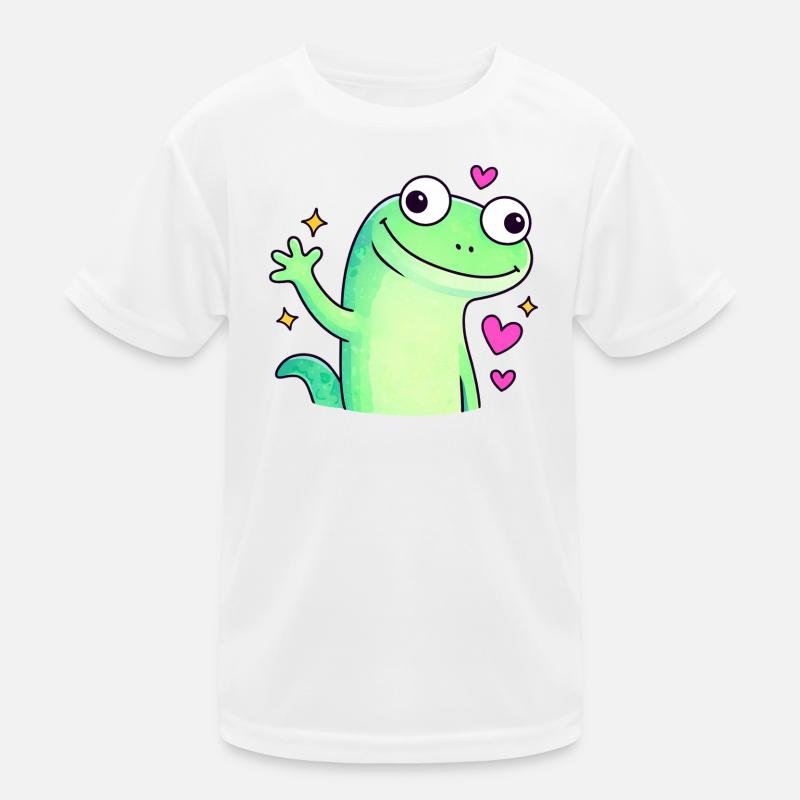 Cute Doodle Chameleon Shirt | Lizard Lizard Lizard Kinder Funktions-T-Shirt