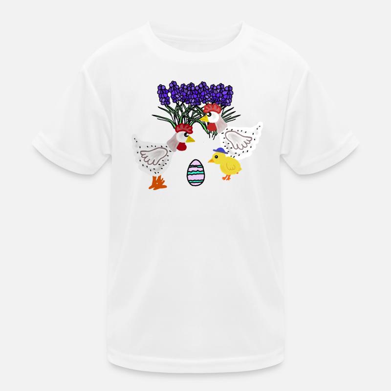 Spring Chickens with Easter Egg Chicken Chicks Kids Functional T-Shirt