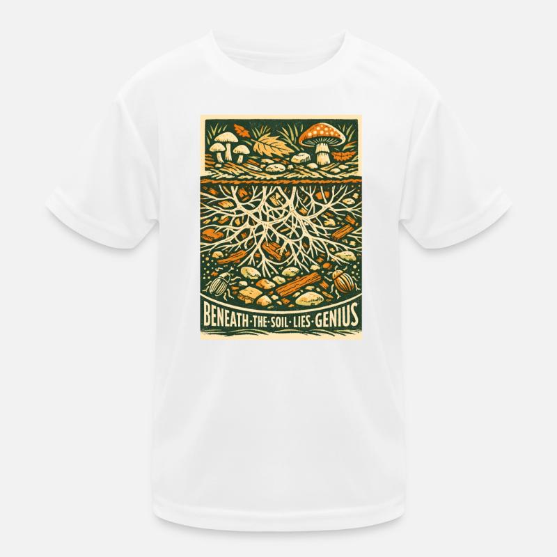 Genius Underground | Mycelium Mycology Kids Functional T-Shirt