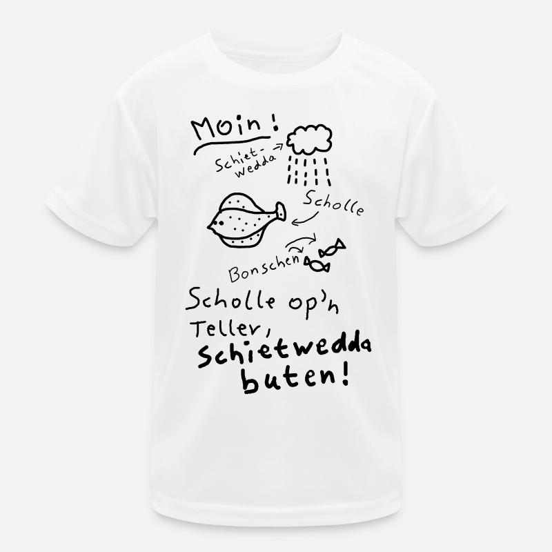 Typisch Norddeutsch Nordisch Platt Moin  Kinder Funktions-T-Shirt