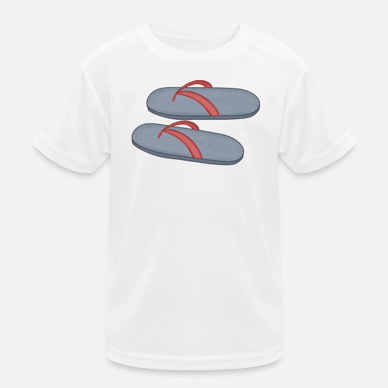 Strand Flipflop Design Kinder Funktions-T-Shirt