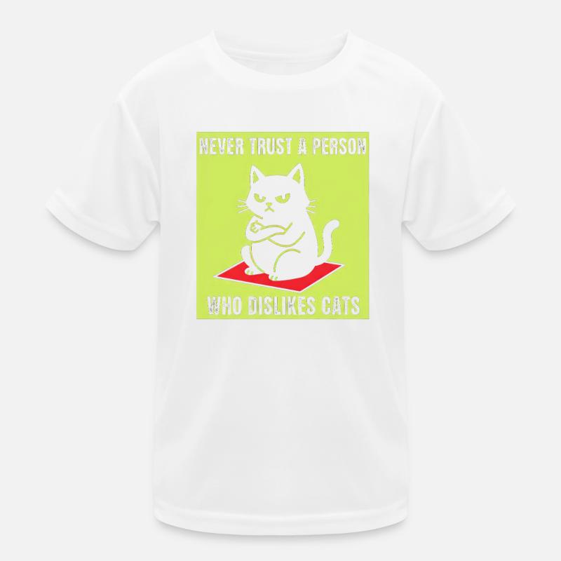 Nie Vertrauen Zu Katzenhassern Kinder Funktions-T-Shirt