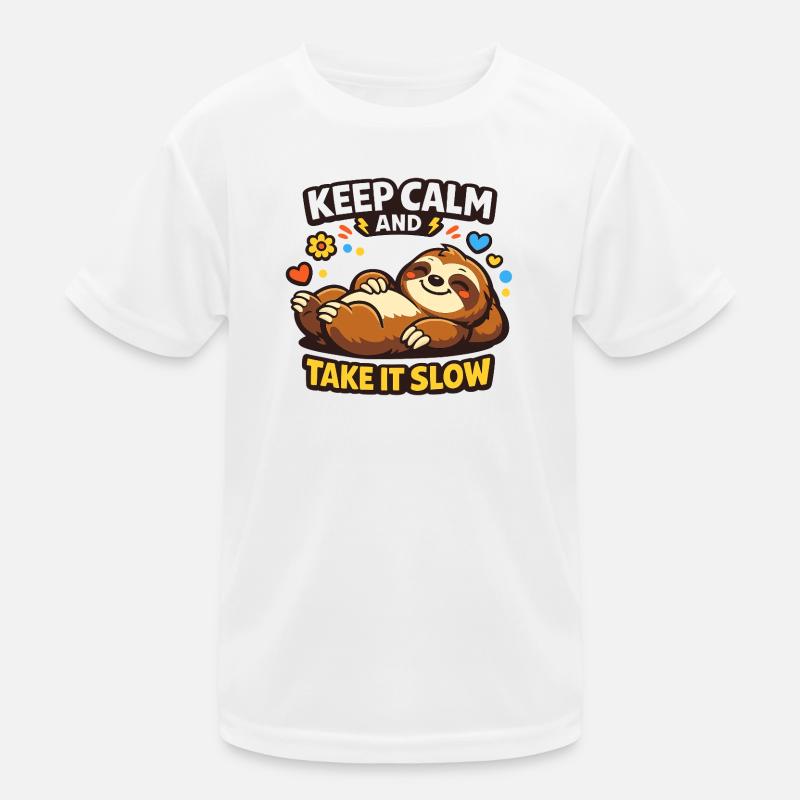 Faultier Ruhe Take It Slow Kinder Funktions-T-Shirt