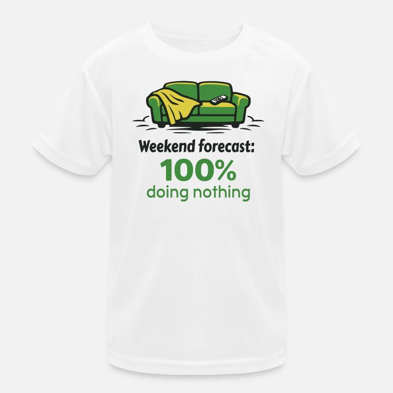 Weekend prediction: 100% doing nothing Kids Functional T-Shirt