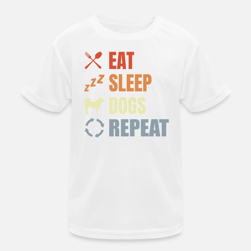 Dog Owner Routine Kids Functional T-Shirt