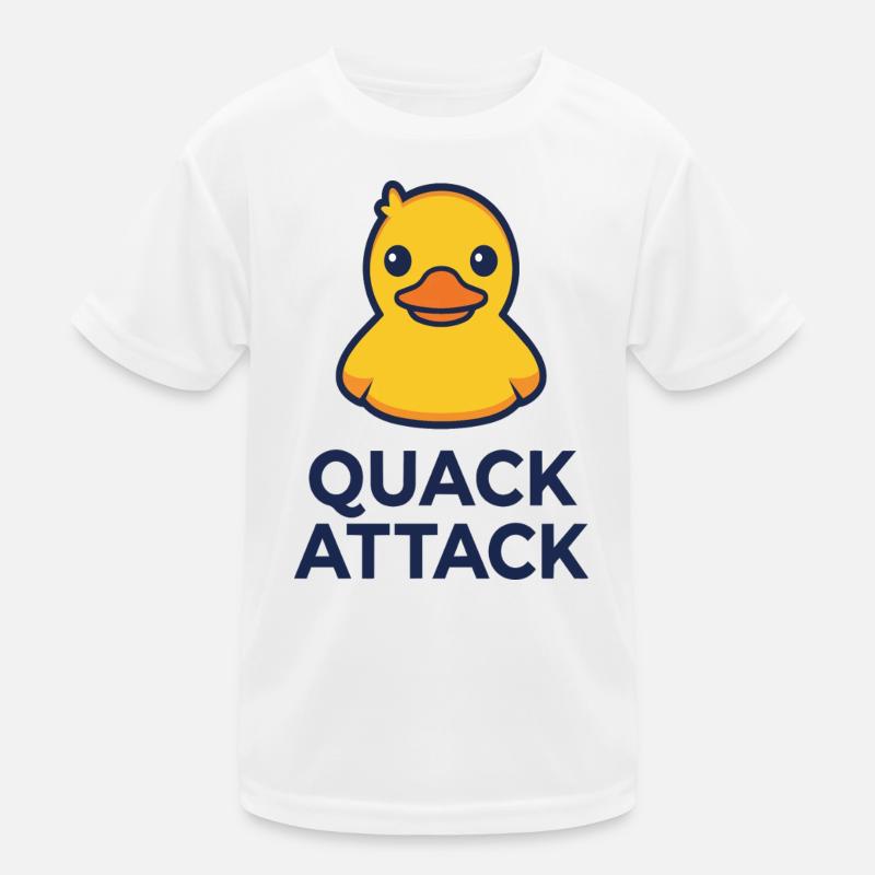 Quack Attack Rubber Duck Graphic Kids Functional T-Shirt