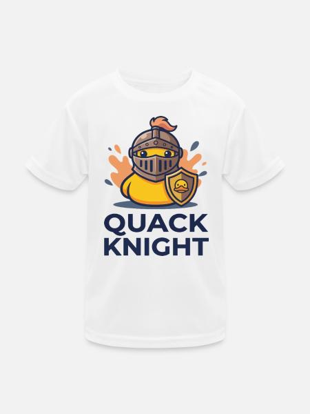 Quack Knight Armor Duck - Kids Functional T-Shirt - white - Front