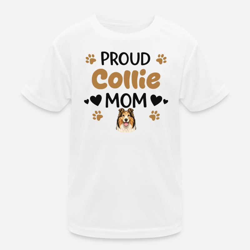 Proud Collie Mother, Collie Kids Functional T-Shirt