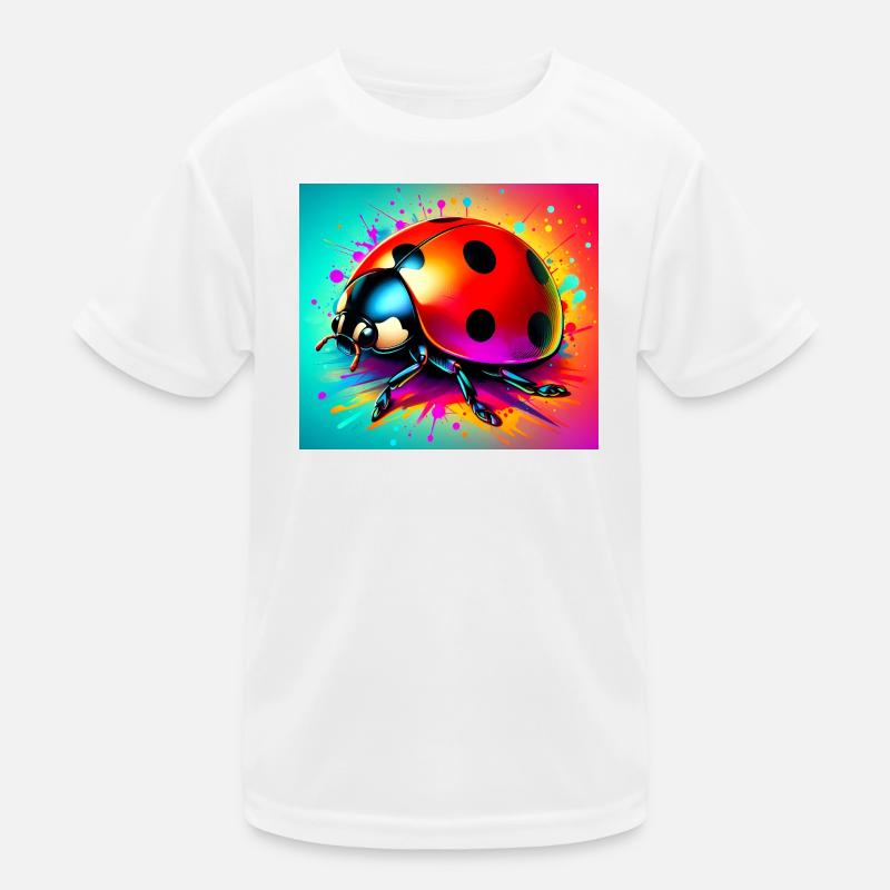 Marienkäfer Kinder Funktions-T-Shirt