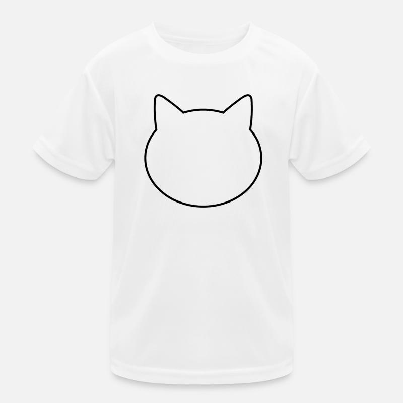 Katzenkopf Kinder Funktions-T-Shirt
