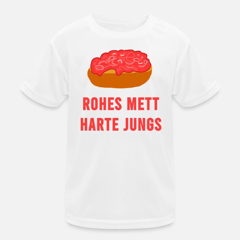 Rohes Mett Harte Jungs Kinder Funktions-T-Shirt