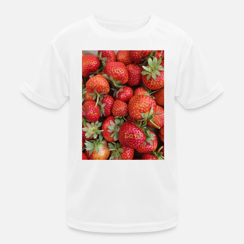 Erdbeeren Kinder Funktions-T-Shirt
