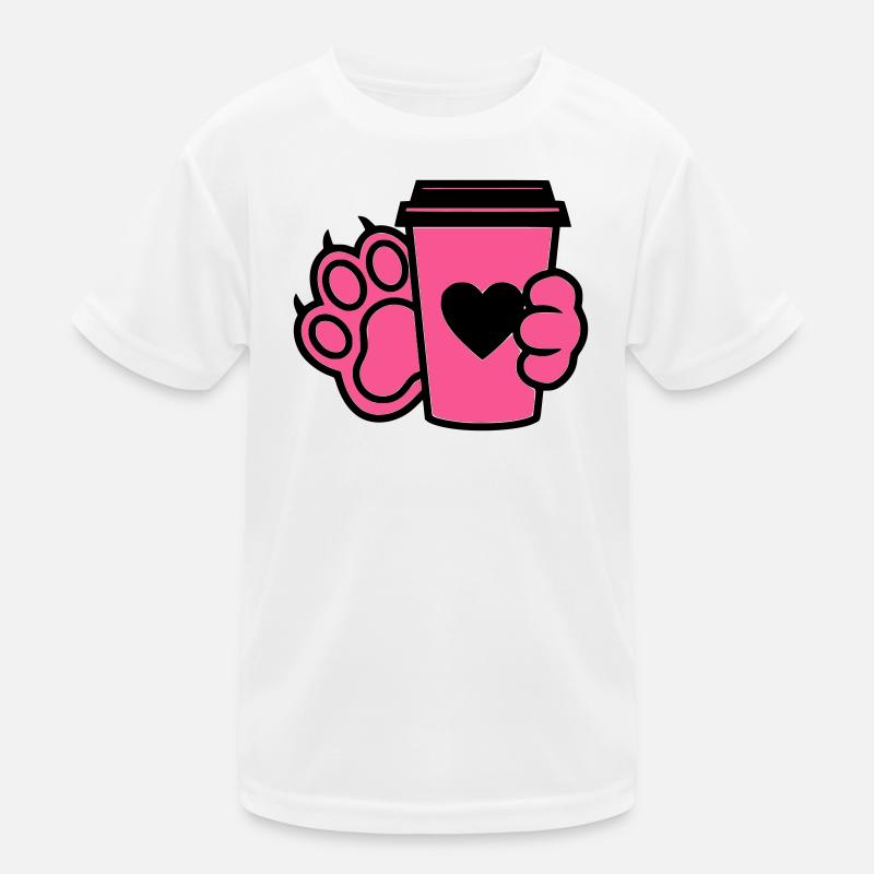 Maman de chien Paw Coffee Cup T-shirt sport Enfant