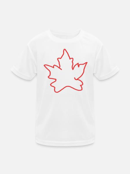 Kanada  - Kinder Funktions-T-Shirt - Weiß