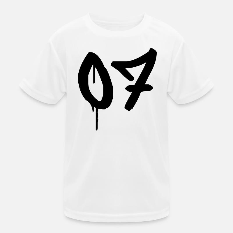 Nummer 07 Urbaner Graffiti-Stil Kinder Funktions-T-Shirt
