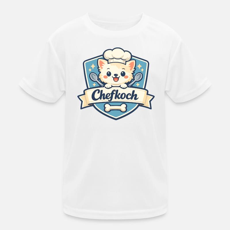 Chefkoch Hund Logo Kinder Funktions-T-Shirt