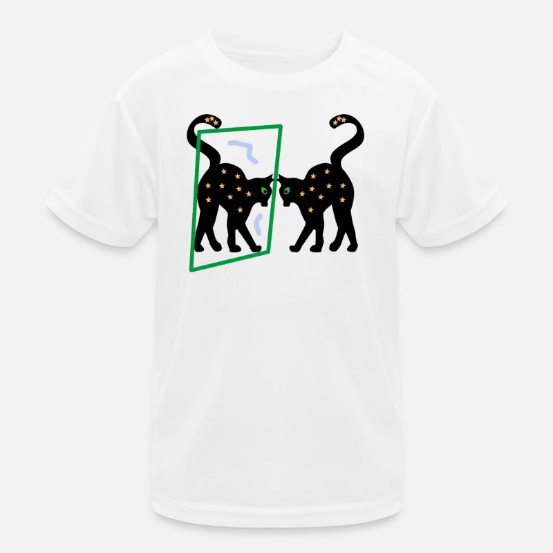 Spiegel das Kätzchen, Abstraktion Kinder Funktions-T-Shirt