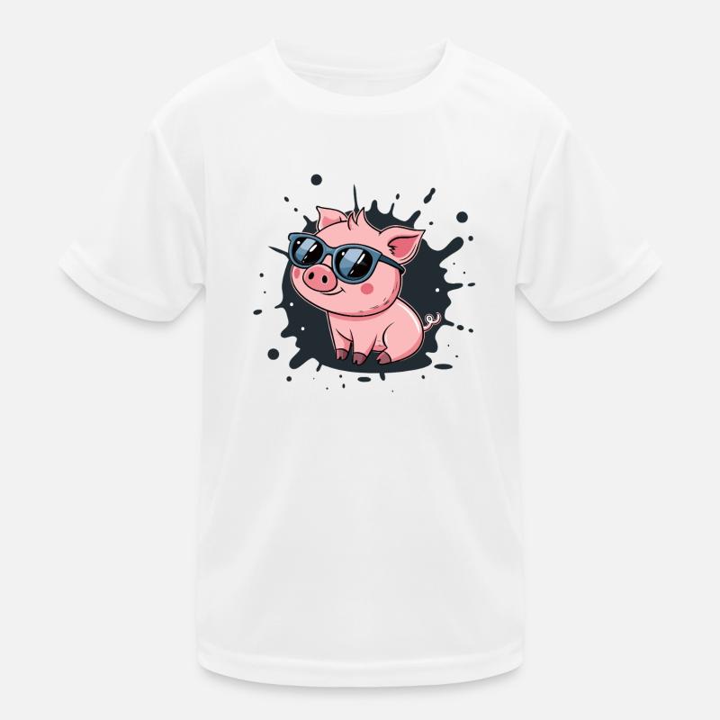 Cochon cool en lunettes sur splash T-shirt sport Enfant