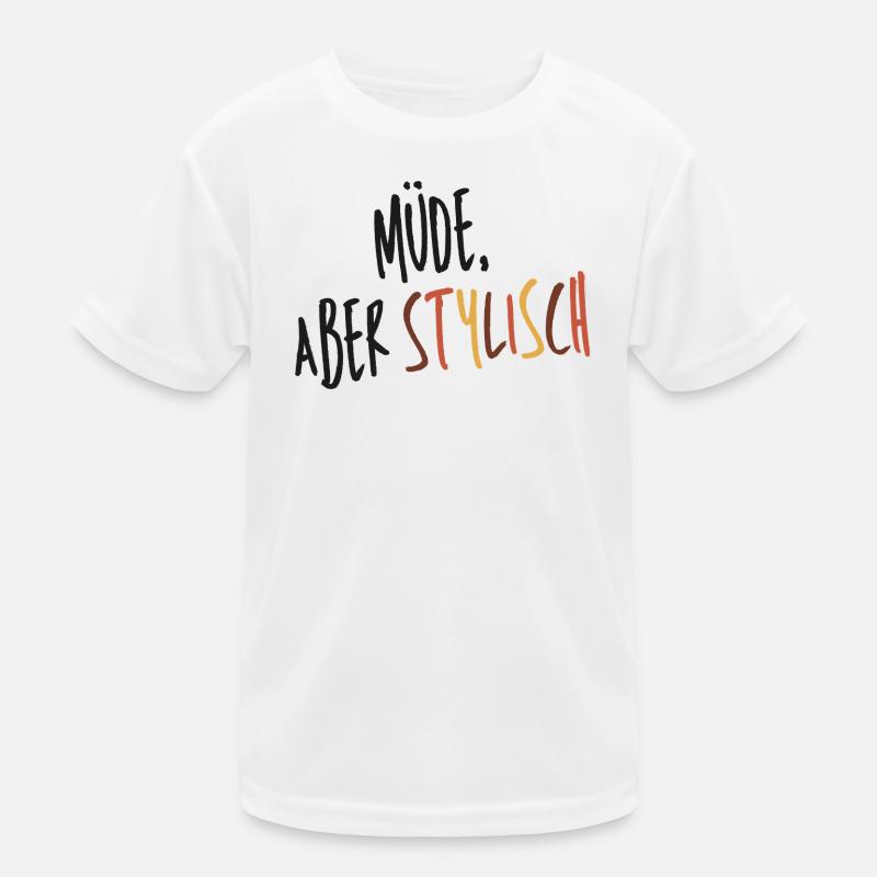 Müde aber stylisch  Kinder Funktions-T-Shirt