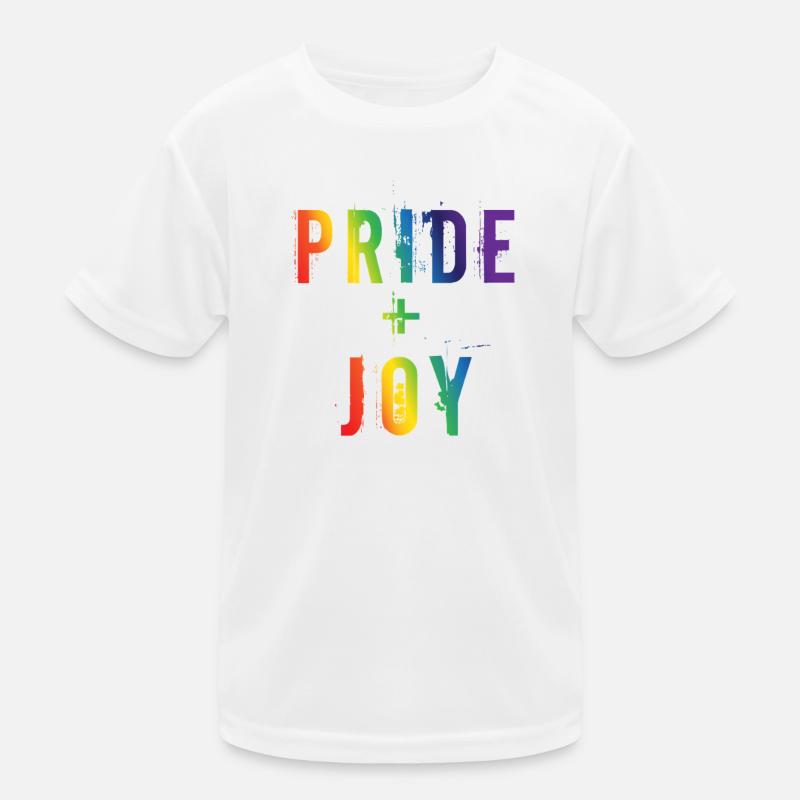 Conception typographique LGBTQ arc-en-ciel Pride Joy T-shirt sport Enfant