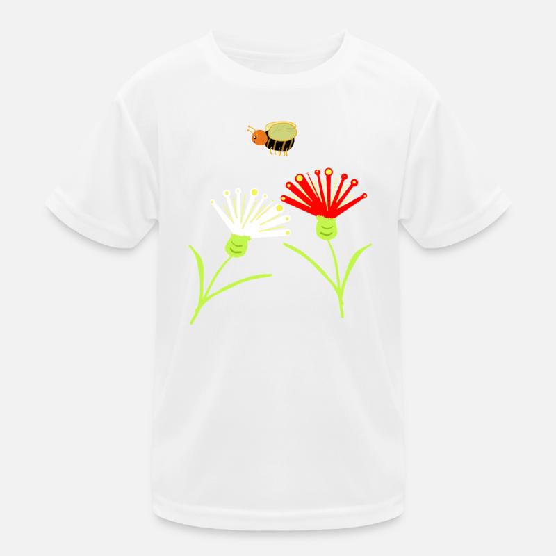 Biene Blume Blumen Kinder Insekt Kinder Funktions-T-Shirt