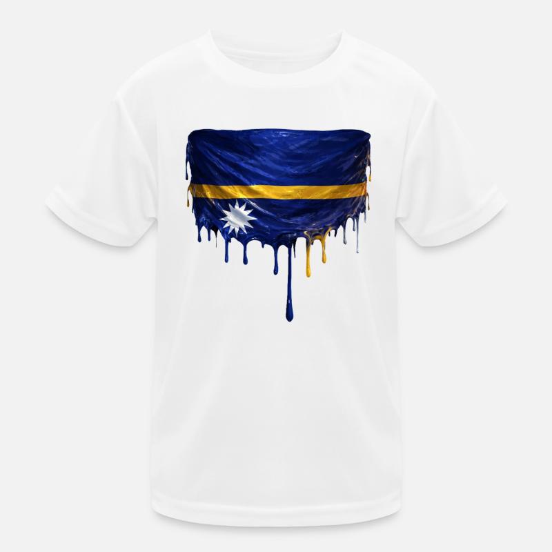 Art de la chute du drapeau Nauru T-shirt sport Enfant