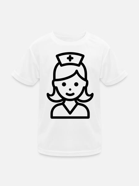 Krankenschwester - Kinder Funktions-T-Shirt - Weiß - Vorne
