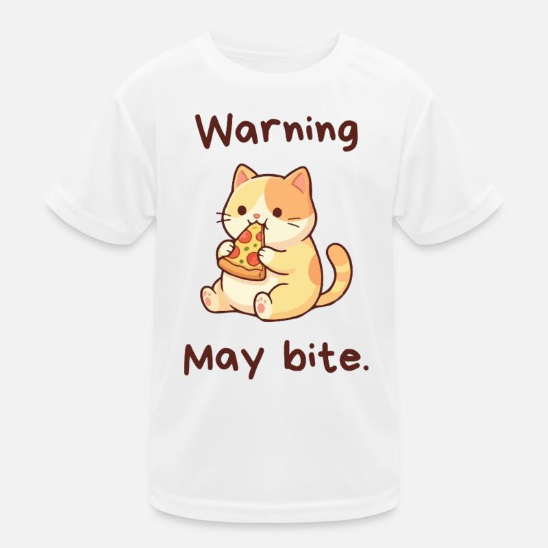Avertissement : Peut mordre - Kawaii Pizza Cat T-shirt sport Enfant