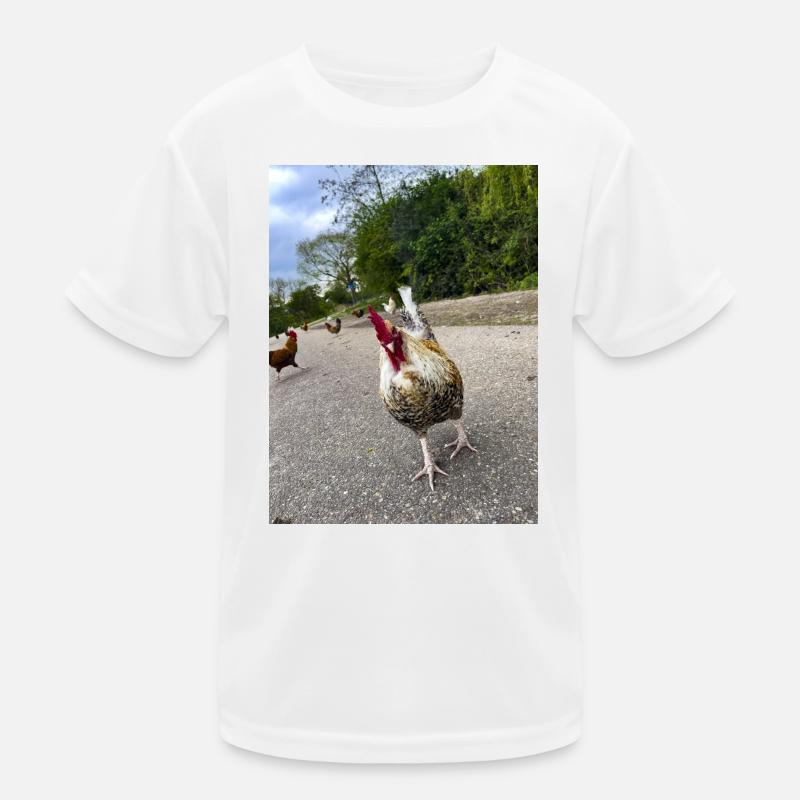 Bist du ein Huhn?? Kinder Funktions-T-Shirt