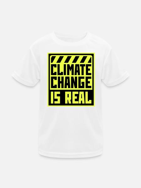 Le changement climatique est la véritable science du changement climatique - T-shirt sport Enfant - blanc - Devant