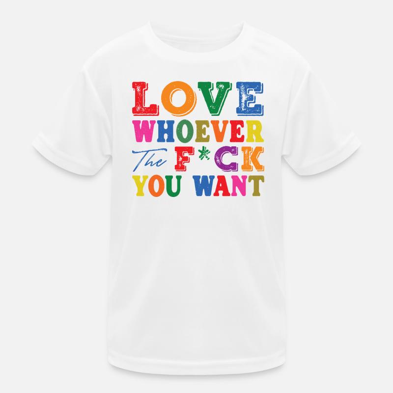 Aimez Qui Vous Voulez – Déclaration de faute de frappe colorée T-shirt sport Enfant