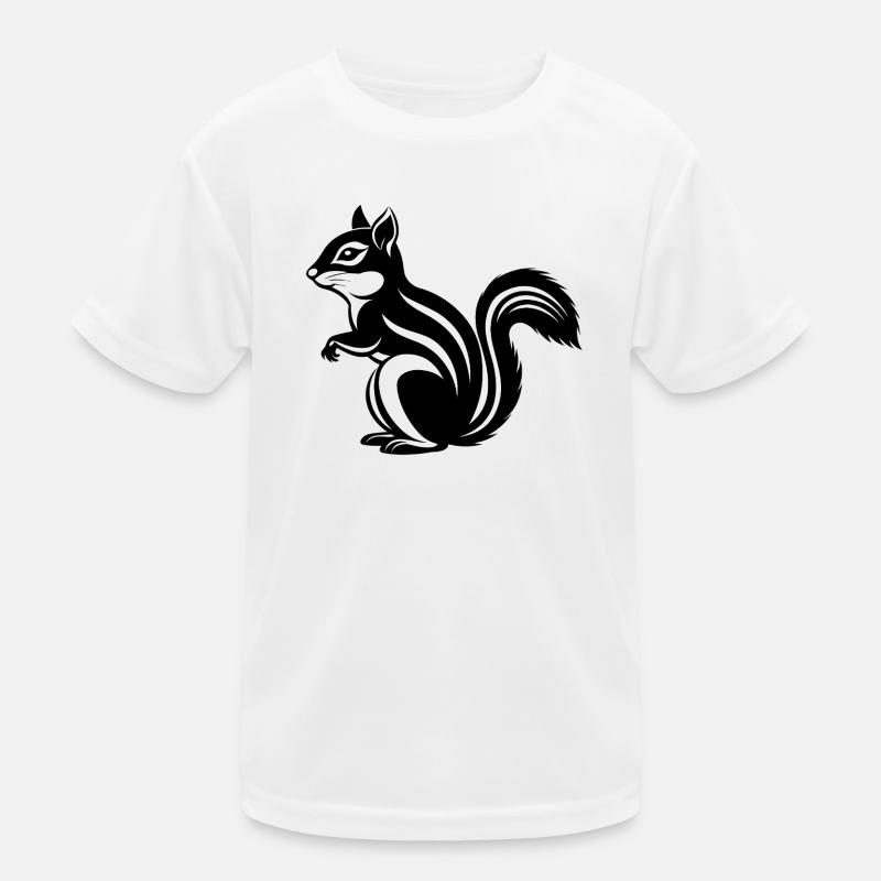 Streifenhörnchen Kinder Funktions-T-Shirt