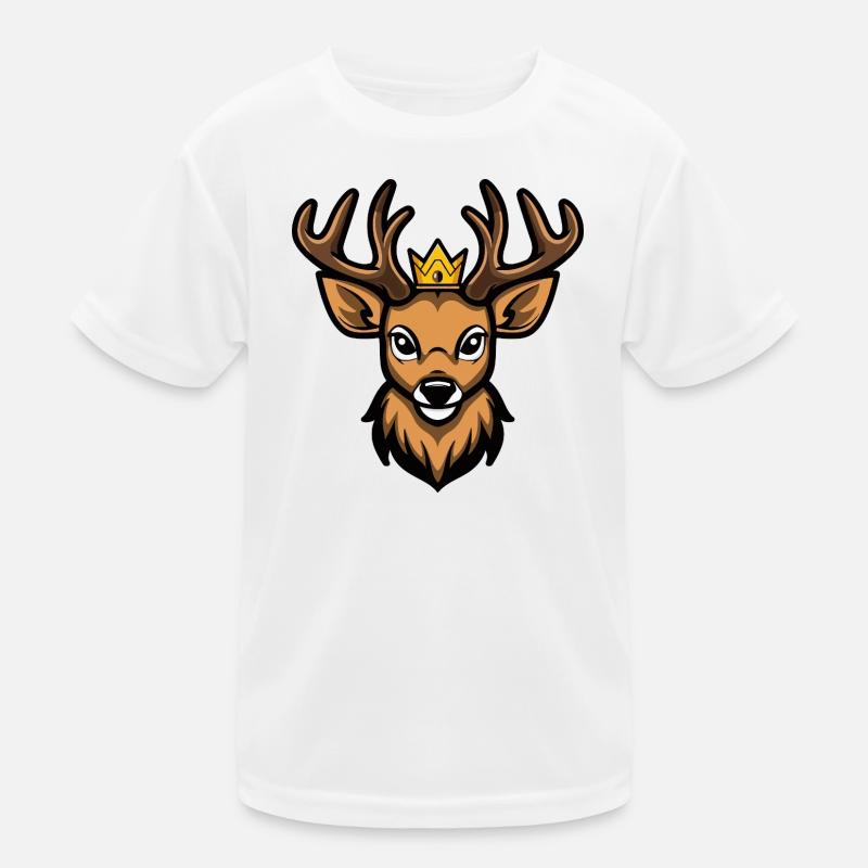 Deer Head Crown Kids Functional T-Shirt