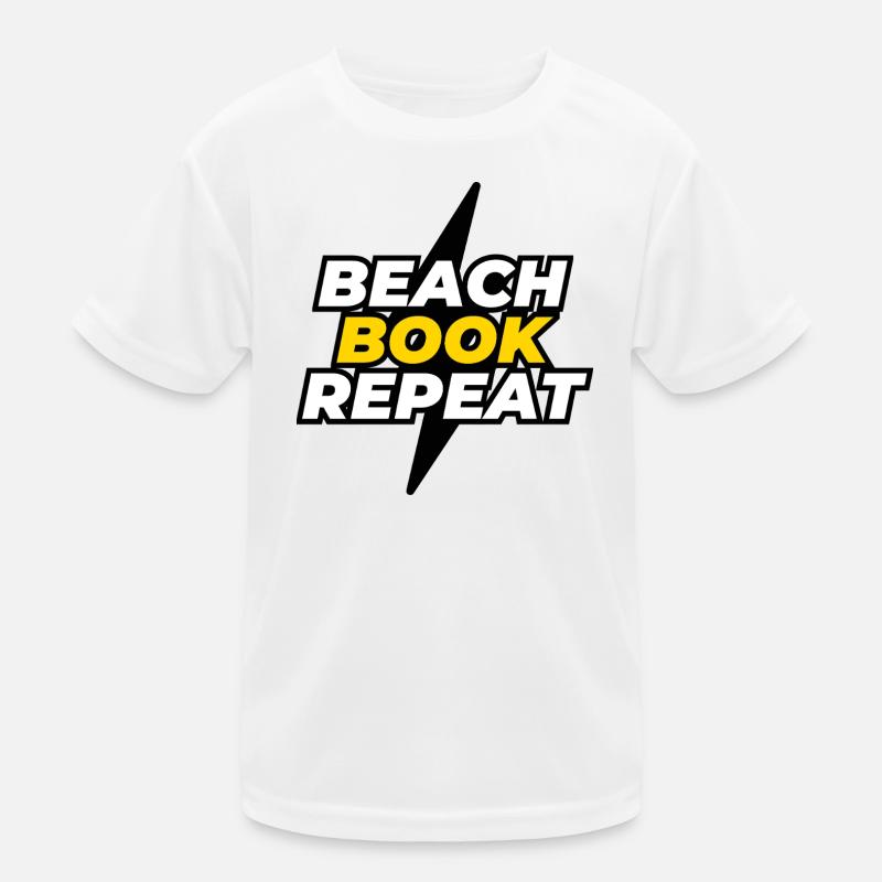 Beach Book Repeat Kids Functional T-Shirt