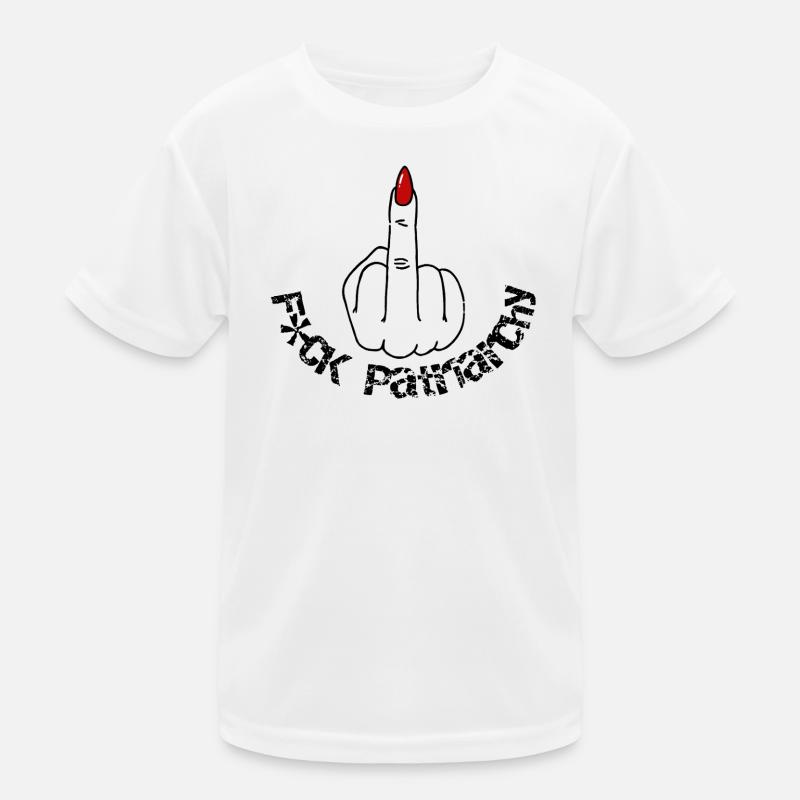F*CK the Patriarchy - Kinder Funktions-T-Shirt - Weiß