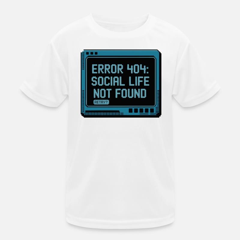 Retro 404: Social life is lacking Kids Functional T-Shirt