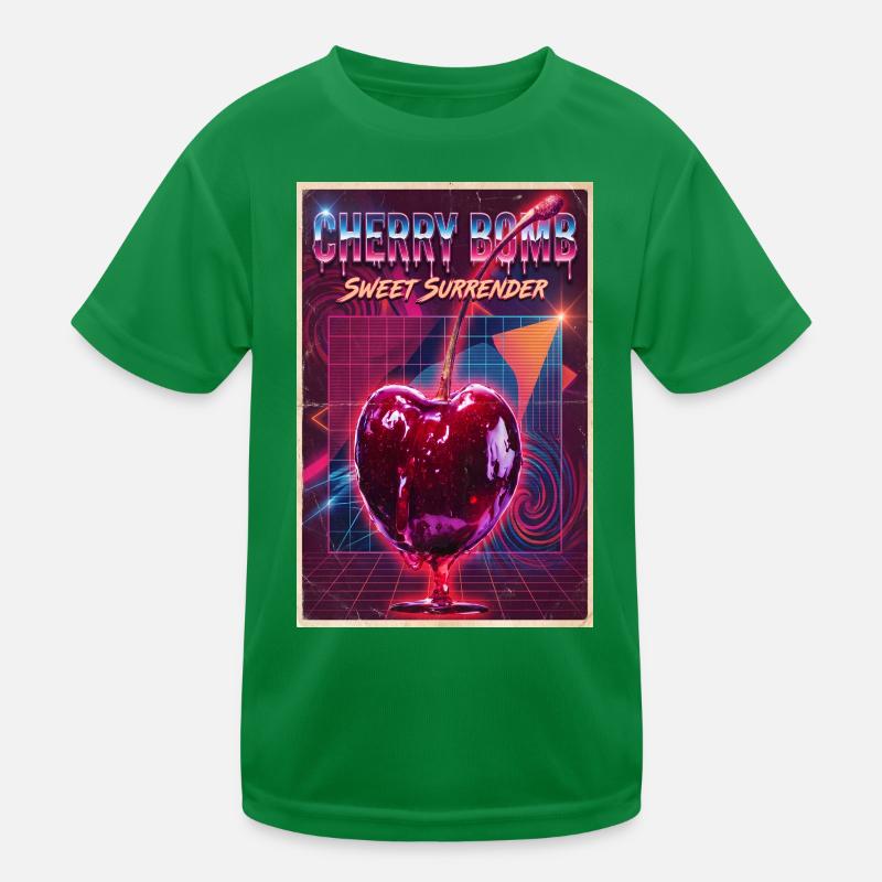 Cherry Bomb Neon Rétro Surrender T-shirt sport Enfant