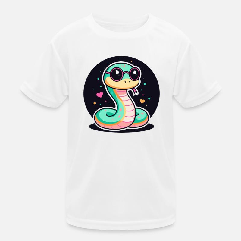 Pastell-Schlangen-Gläser Kinder Funktions-T-Shirt