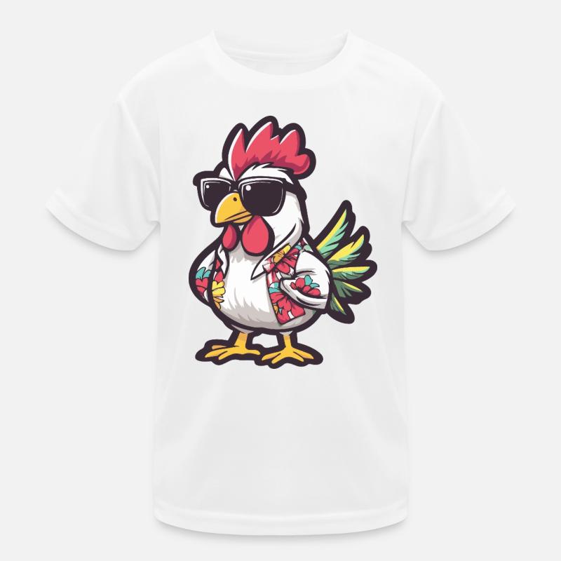 Hahn Comic Urlaub Kinder Funktions-T-Shirt