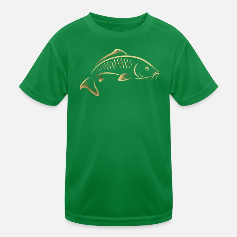 Graphisme minimaliste de pêche Carp Fish T-shirt sport Enfant